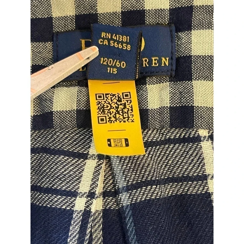 Ralph Lauren BOYS Button Down Plaid Shirt Size 5